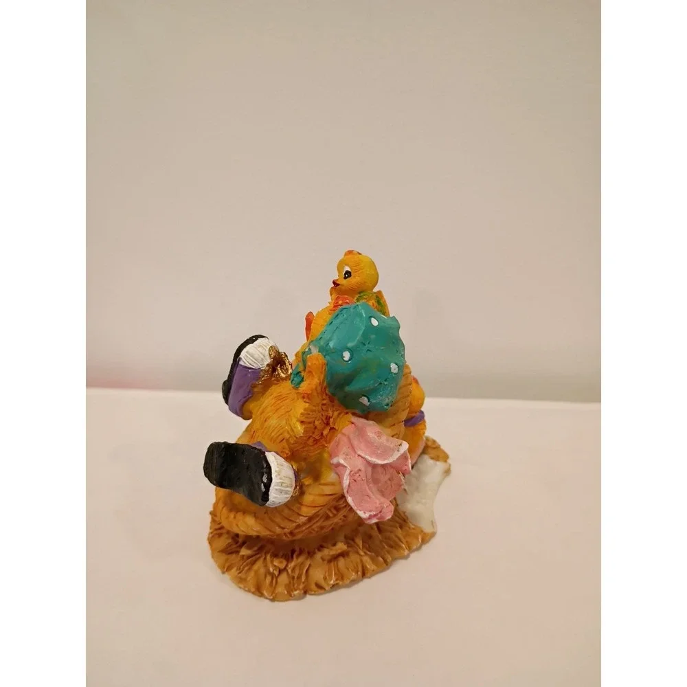 Collectable Mother Chicken Playing With Chicks Figurine
